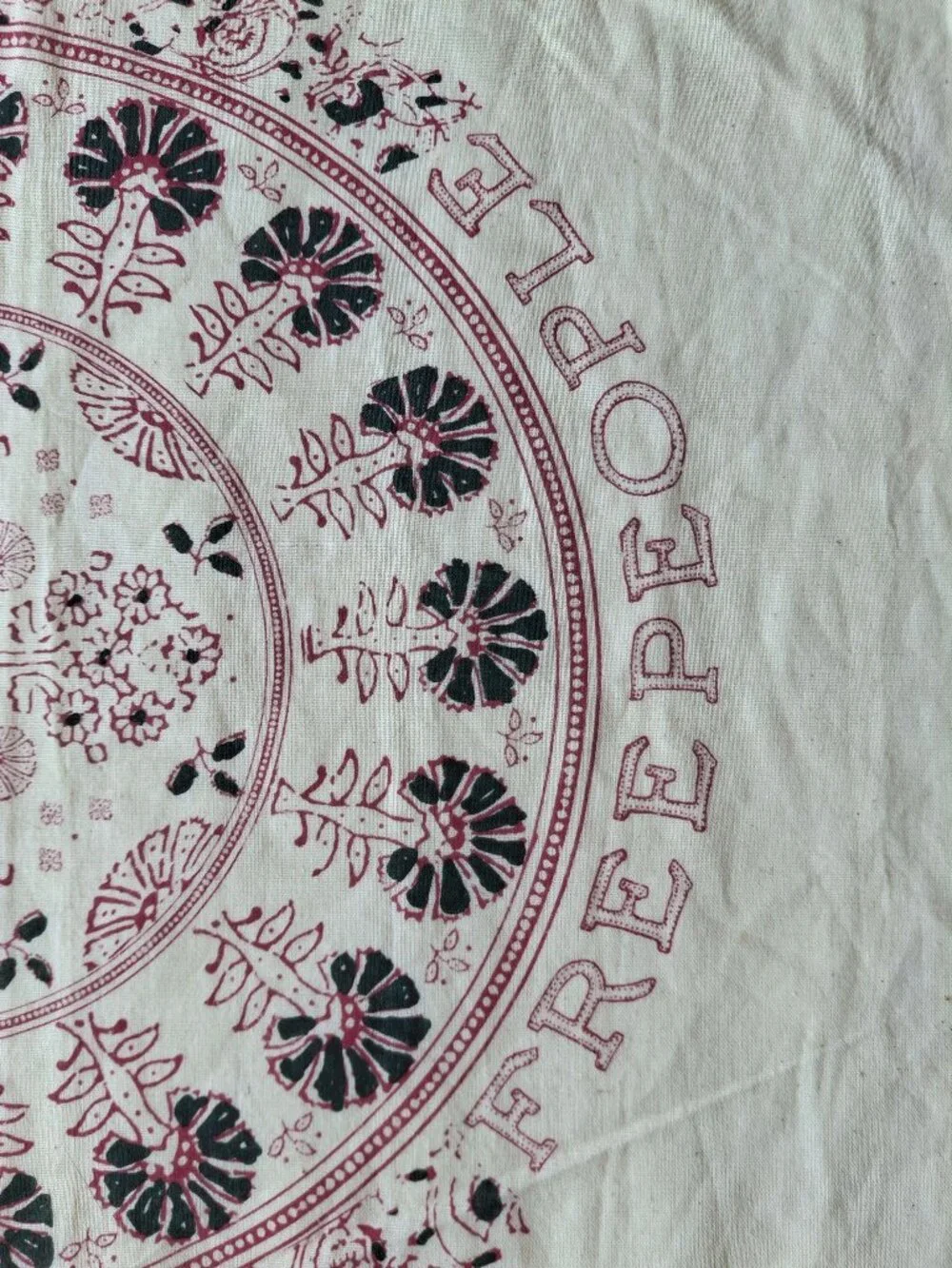 Free People Logo Dust Bag White Blue Boho Drawstring for Handbags Shoes 20 x 15